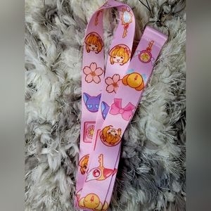 Cardcaptor Sakura anime Otaku pink lanyard and ID case